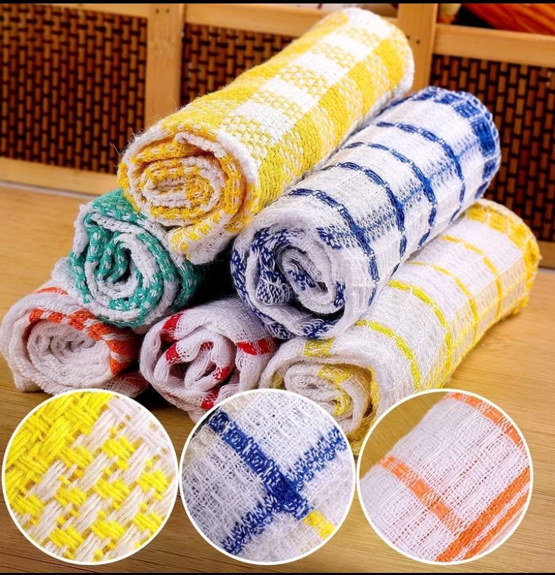 4pcs Pack Waffle Pattern Design Table Towel