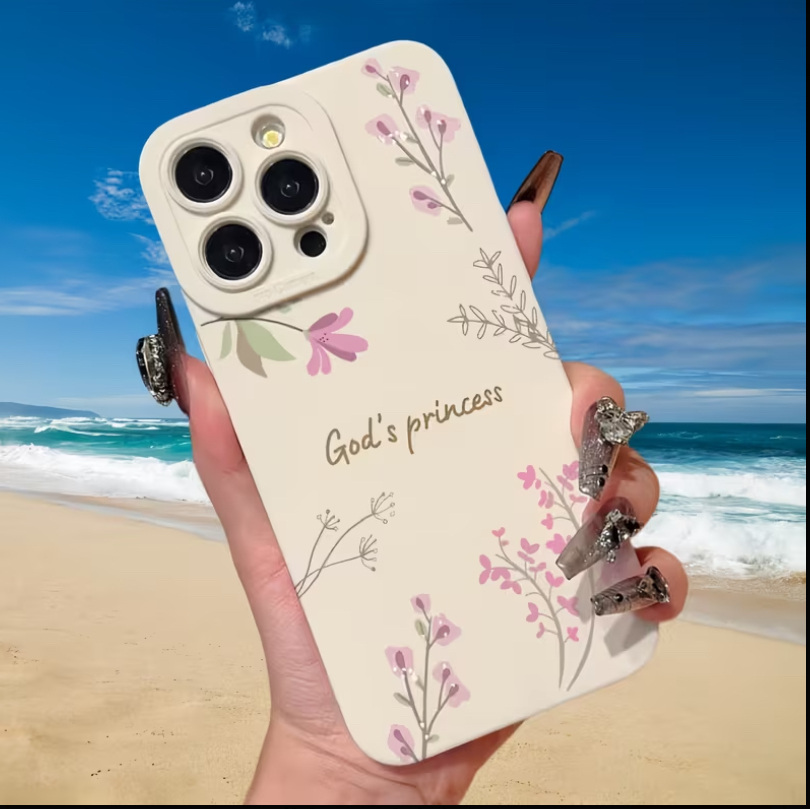 1pc God’s Princess and Floral Branch Phonecase