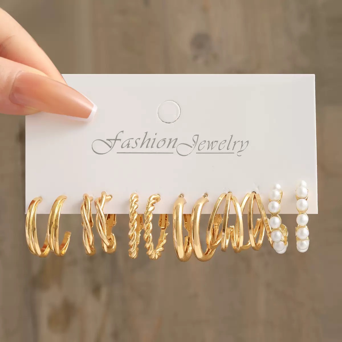 6Pairs/ 12pcs Fashion Jewelry Earrings, Hoop Earrings