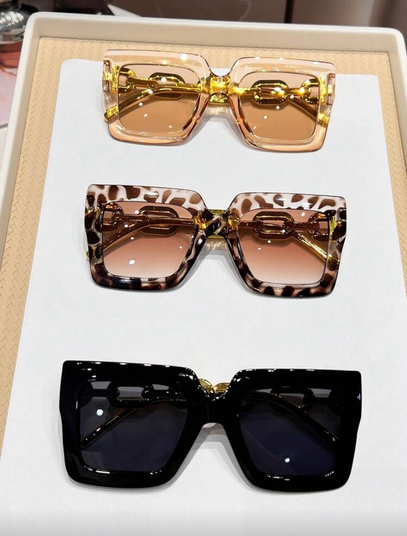 3pcs Y2K Square Cute Vintage Sport Eyeglasses For Women