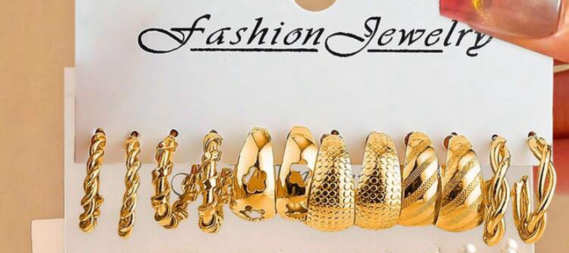 6Pairs/ 12pcs Fashion Jewelry Earrings, Small Hoop Earrings