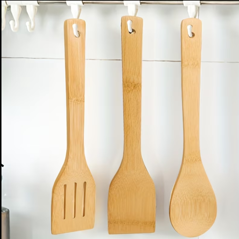 3pcs Bamboo Cooking Set