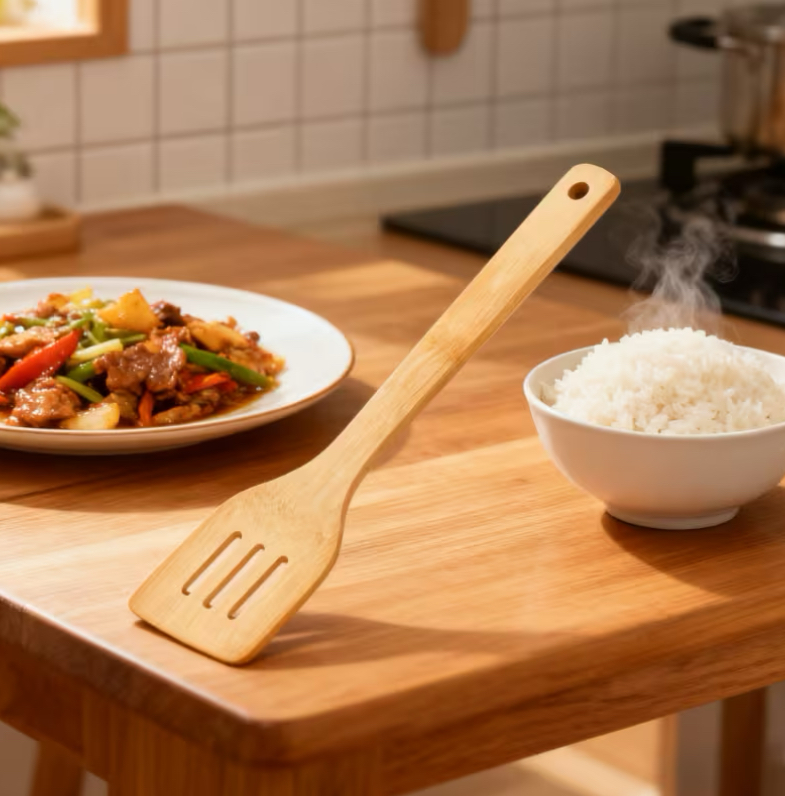 1pc Solid Wood Tableware, Spatula